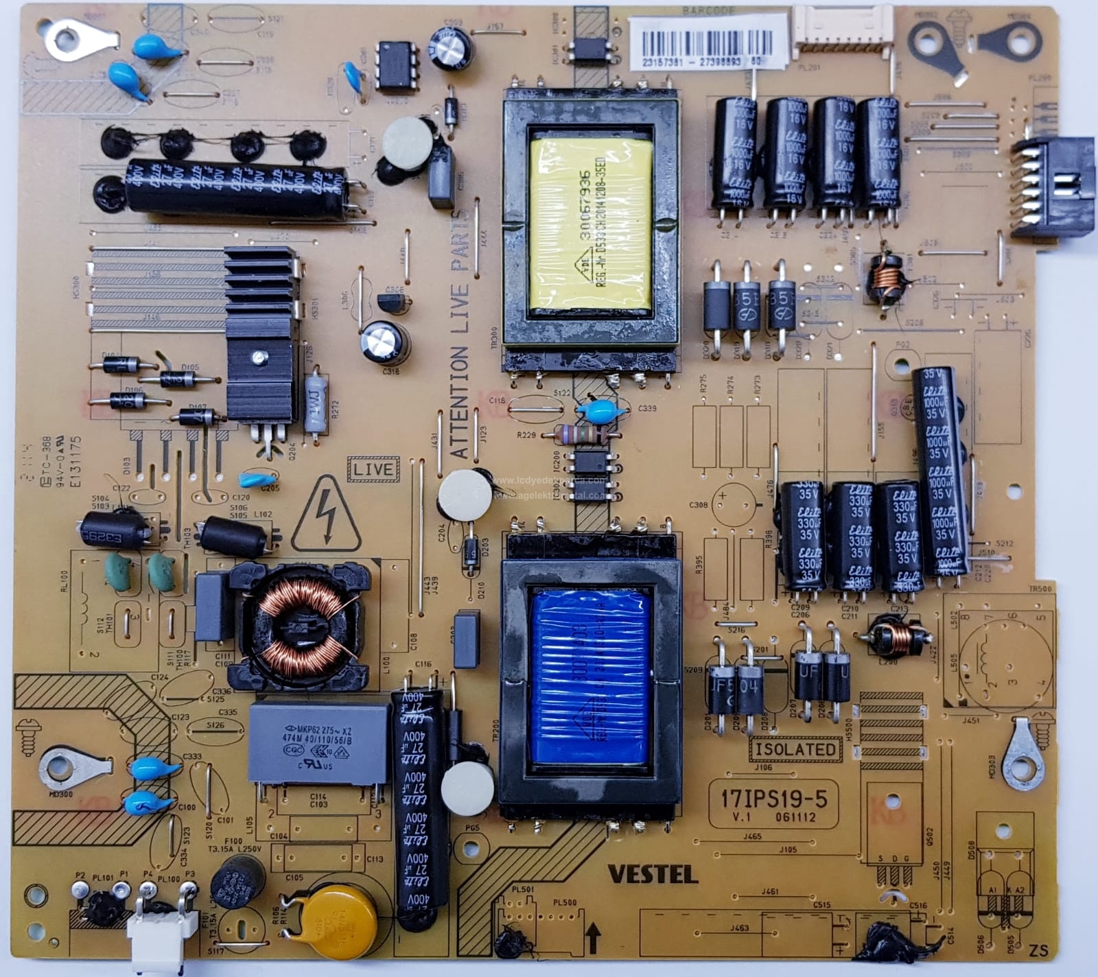17IPS19-5 , 23157381 , VESTEL , Power Board , Besleme Kartı , PSU - 1