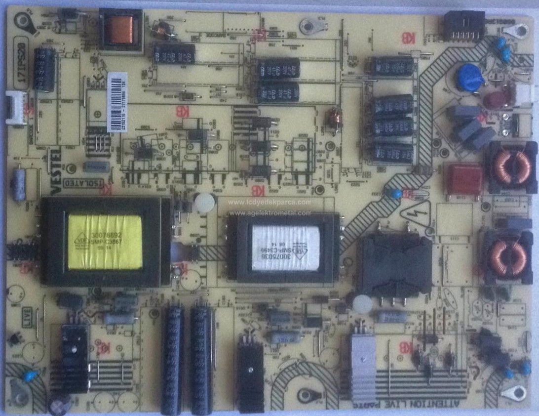 17IPS20 , 23152115 , VESTEL , 42PF3022 , 42F5141 , D LED , VES420UDL-N01 , Power Board , Besleme Kartı , PSU - 1