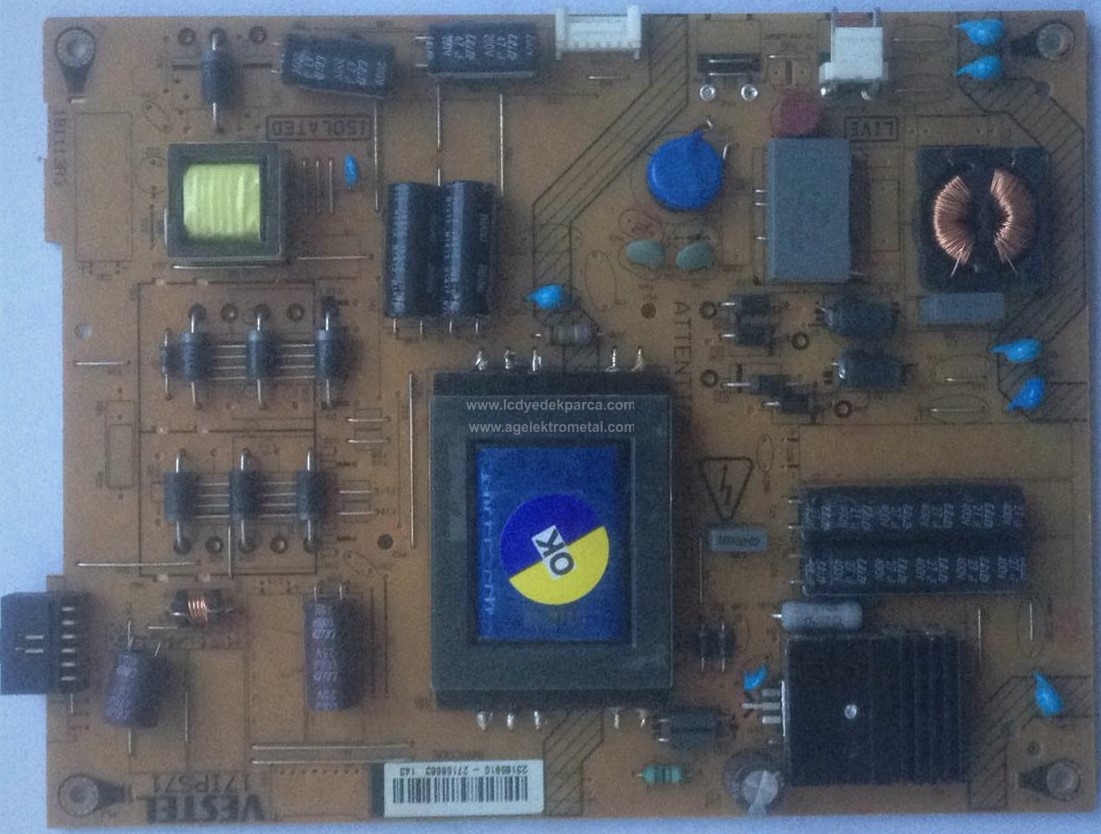 17IPS71 , 23185910 , VESTEL , VES420UNVL-S01 , 42SNB5240 , Power Board , Besleme Kartı , PSU - 1