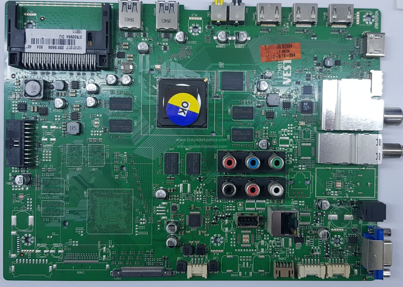 17MB100 , 23315539 , 10101217 , VESTEL , VES430QNEL-2D-U01 , 43UA8900 , Main Board , Ana Kart - 1