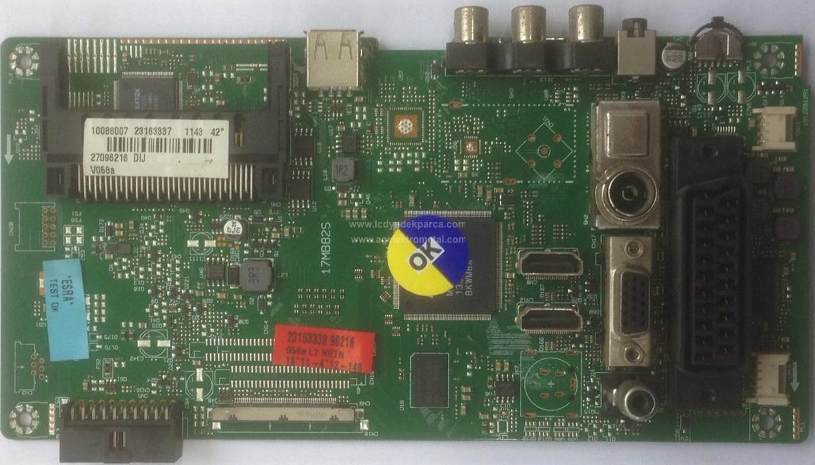 17MB82S , 23163337 , 10088007 , VESTEL , 42 INCH , VES420UNDL-N01 , 42PF3022 , DIJ , Main Board , Ana Kart - 1