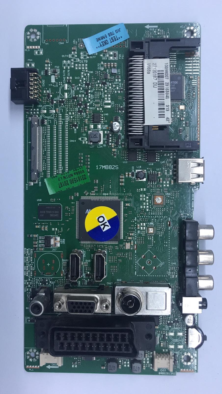 17MB82S , 23163340 , 10088007 , VESTEL , 42PF3022 , D LED , VES420UDL-N01 , Main Board , Ana Kart - 1