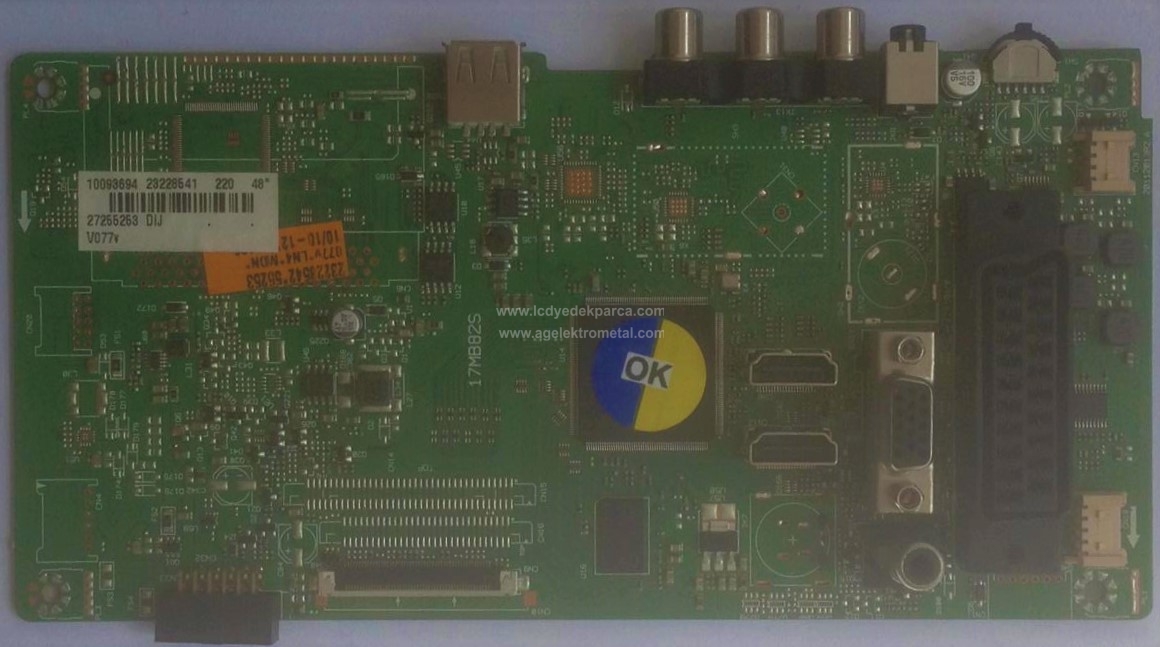 17MB82S , 23228541 , 10093694 , VESTEL , 48R2010FM48 , VES480UNDS-2D-N01 , Main Board , Ana Kart - 1