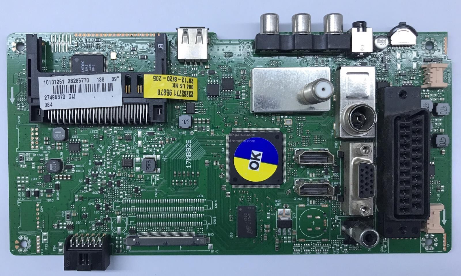 17MB82S , 23265770 , 10099510 , VESTEL , 39HL500 , VES390UNDA-2D-N02 , Main Board , Ana Kart - 1