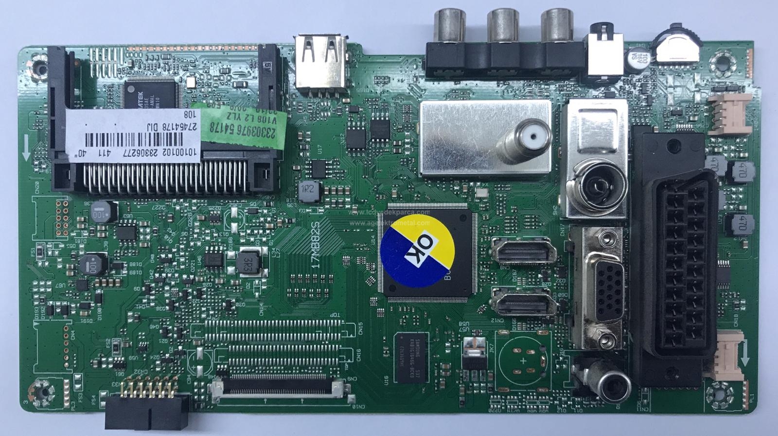 17MB82S , 23306277 , 10100102 , VESTEL , 40FA5050 , VES400UNDS-2D , Main Board , Ana Kart - 1