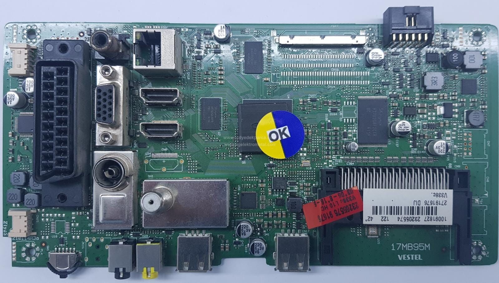 17MB95M , 23205574 , 10092410 , VESTEL ,  VES420UNDL , 42 INCH , SMART , UYDULU , DIJ , Main Board , Ana Kart - 1