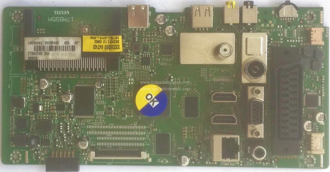 17MB95M , 23236309 , 10095062 , FINLUX , 42FX610F SMART LED TV , VES420UNDL , Main Board , Ana Kart - 1
