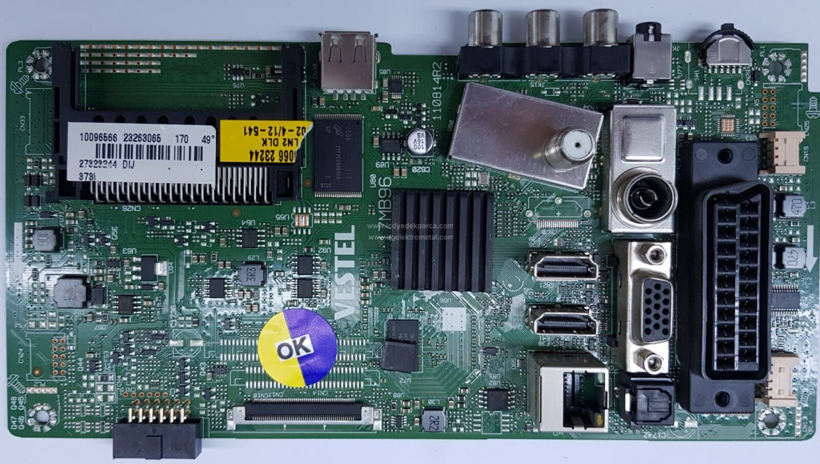 17MB96 , 23263065 , 10096825 , VESTEL , VES490UNDL-2D-N01 , Main Board , Ana Kart - 1