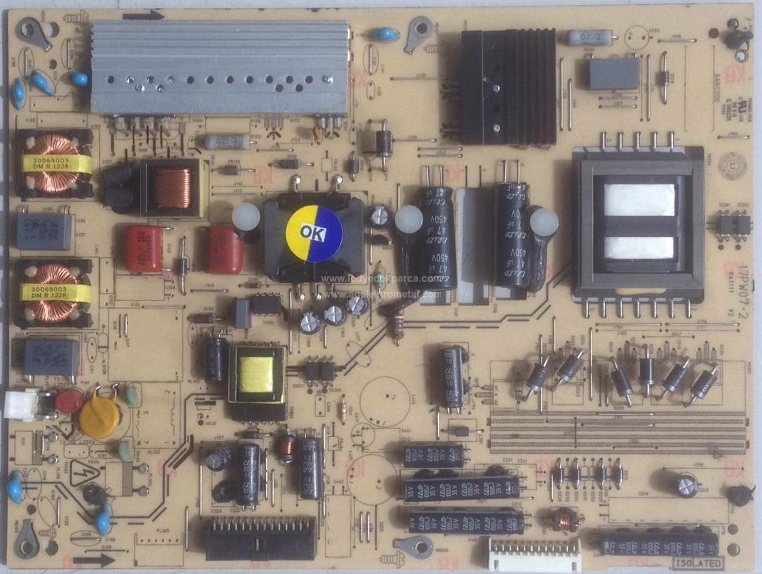 17PW07-2 , 23075465 , VESTEL , V390HJ1-LE1 , 39PF5025 , LE99F5240 , Power Board , Besleme Kartı , PSU - 1