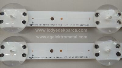 43 V17 ART3 2867 REV0.3 1 , V17 43 , 43LV340H , 6916L-2867B , 2 ADET LED ÇUBUK - 2