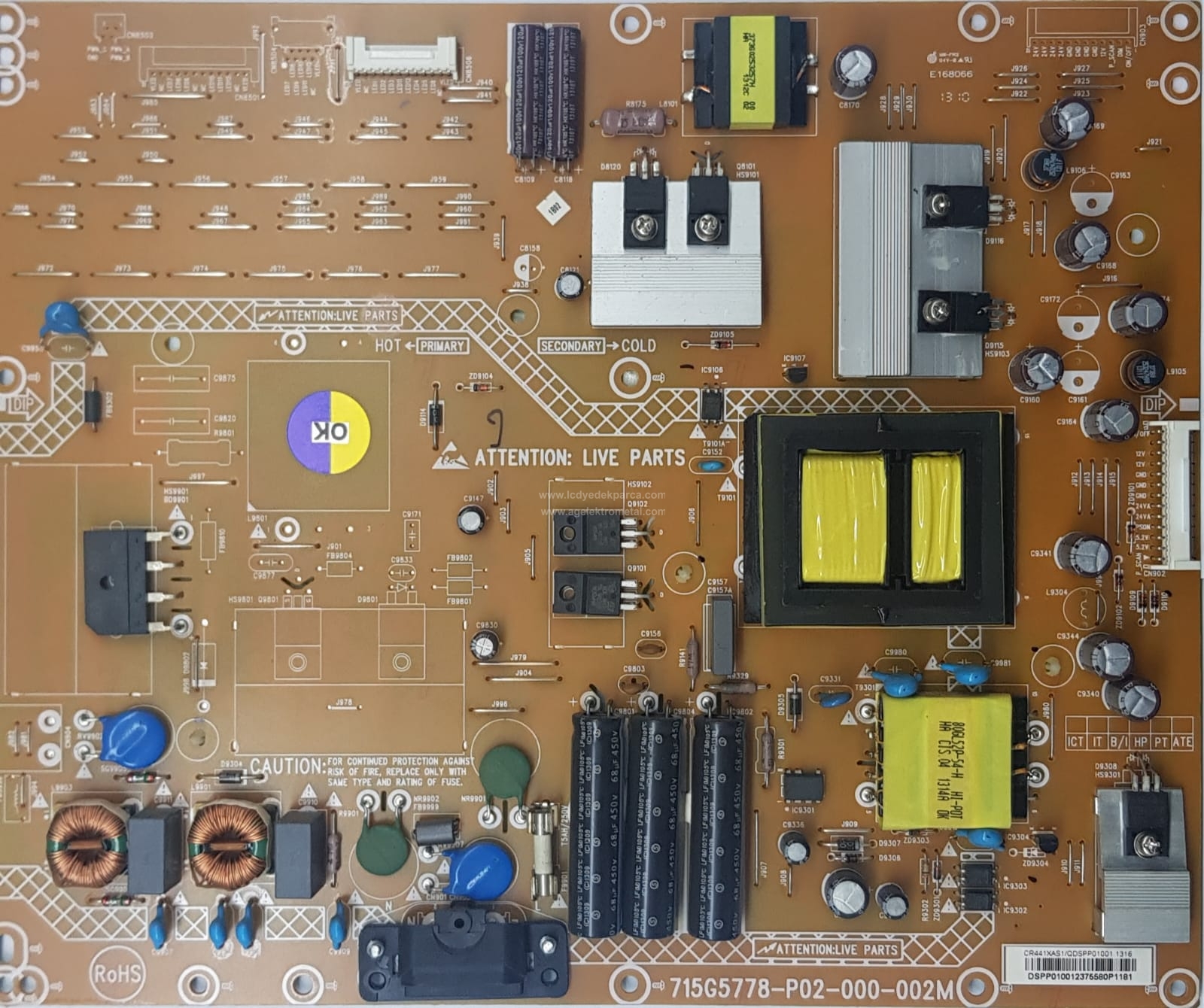 715G5778-P02-000-002M , PHILIPS , TPT460H1-HM01 , 46PFL3108 , Power Board , Besleme Kartı , PSU - 1