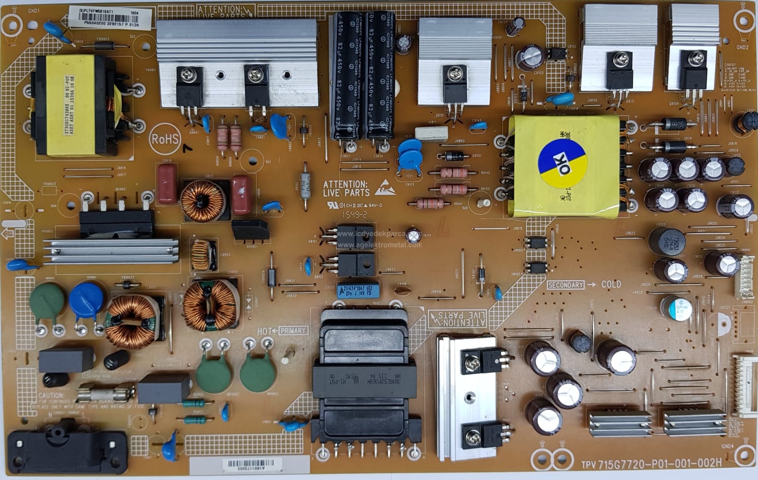 715G7720-P01-001-002H , PHILIPS , 55PUS7101 , TPT550U2EQLSHA , Power Board , Besleme Kartı , PSU - 1