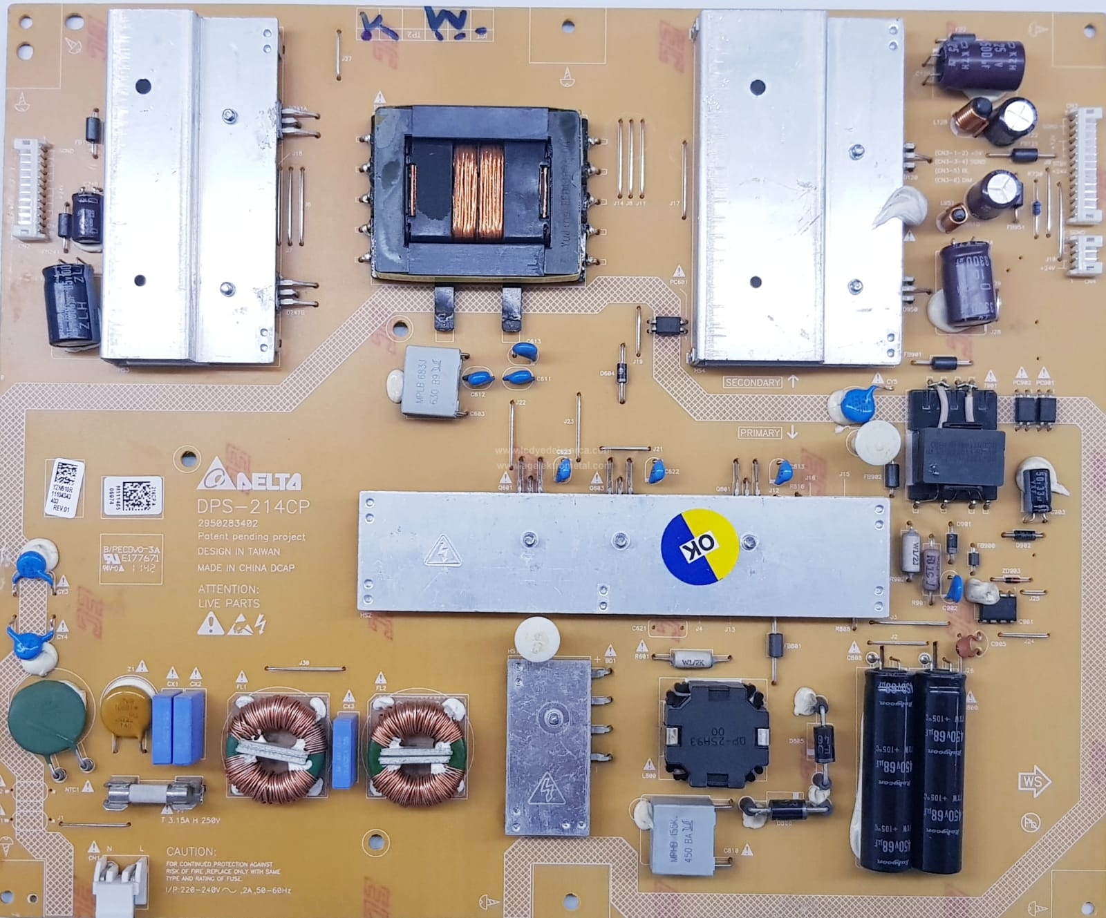 DPS-001CP , 2950283402 , YZN910R , ARÇELİK , LTA400HF24 , Power Board , Besleme Kartı , PSU - 1