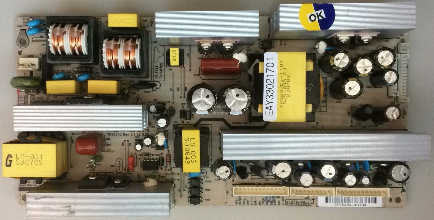 EAY33021701 , YP3237CI , LG , 32LE2R , LCD , T370XW01 V1 , HD READY , Power Board , Besleme Kartı , PSU - 1