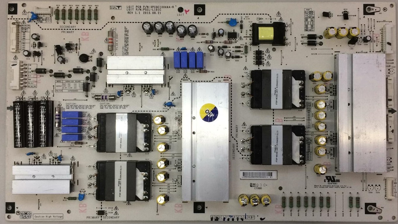 EAY62809903 , LPG84-12S , 3PCGC10044A-R , PSEL-L191C , LG , 84LM9600-UA , Power Board , Besleme Kartı , PSU - 1