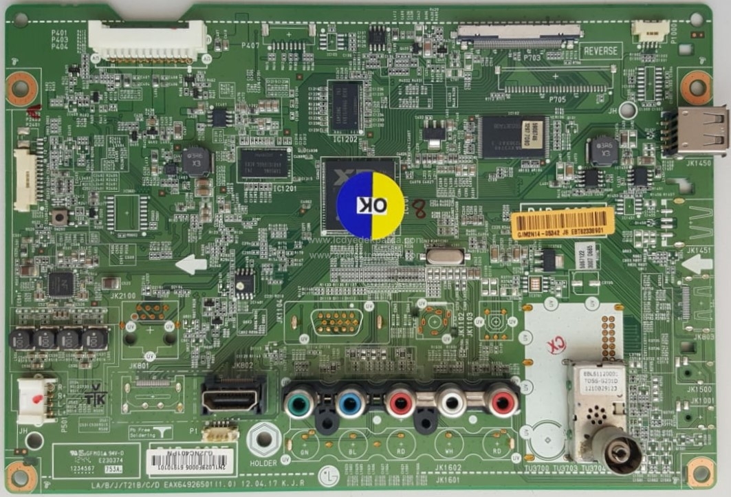 EBT62338901 , EAX64926501 , (1.0) , LG , HC420DUN-SLCP1-11XX, 42LS3450 , Main Board , Ana Kart - 1