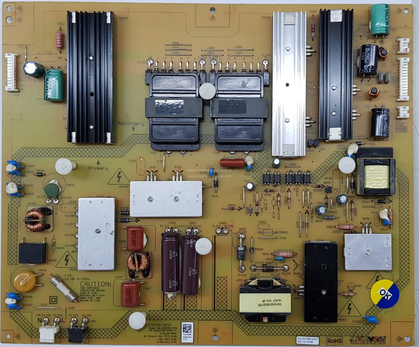 FSP181-3F01 , VXZ910R , ARÇELİK , LC470EUN-SF-F1 , Power Board , Besleme Kartı , PSU - 1