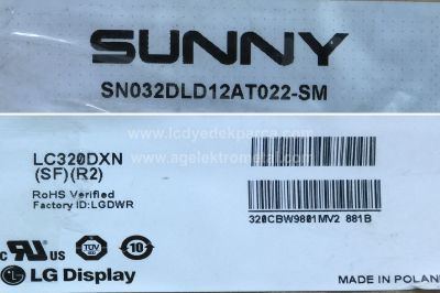 LG , LC320DXN SF R2 , SUNNY , SN032DLD12AT022-SM , AX032DLD12AT022-TM , LC320DXN SF R2 , 6916L-1295A , 6916L-1296A , 3 ADET LED ÇUBUK - 2