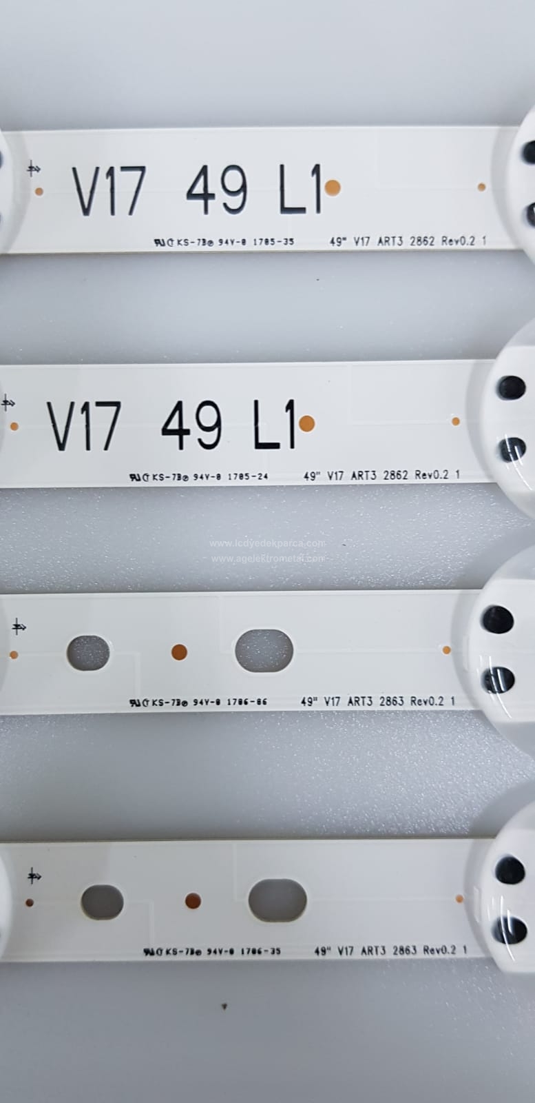 LG , LC490DGG FK M4 , LC490DGG FK M8 , 49UJ651 , 49UJ670V , 49UJ6565 , 49UV340C , 49UJ701 , 49 V17 ART3 2862 REV0.2 , 49 V17 ART3 2863 REV0.2 , 6916L-2862A , 6916L-2863A , 4 ADET LED ÇUBUK - 2