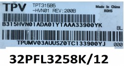 PHILIPS , TPT315B5-HVN01 , 32PFL3258 , K/12 , 31.5 2K13 32PCS-C2 , TPT315B5-HVN01 , 4 ADET LED ÇUBUK - 2