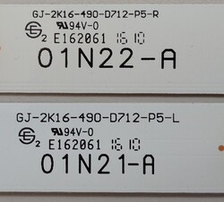 PHILIPS , TPT490U2-EQLSH A.G , 49PUS6401 , 49PUS6561 , GJ-2K16-490-D712-P5-R , GJ-2K16-490-D712-P5-L , 49PUS6101 , 14 ADET LED ÇUBUK - 2