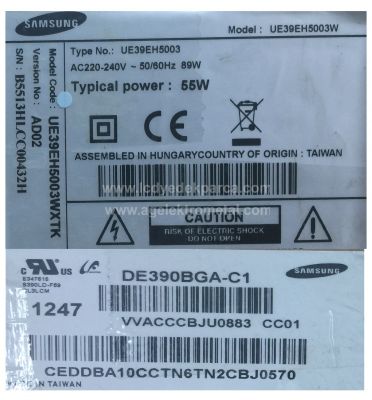 SAMSUNG , DE390BGA-C1 , UE39EH5003 , D1GE-390SCA-R1 , 39-3535LED-60EA-L , D1GE-390SCB-R1 , 39-3535LED-60EA-R , 10 ADET LED ÇUBUK - 2