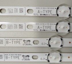 VESTEL 43 FHD A-TYPE , B-TYPE REV0.8 , VESTEL , 43HL500 , 43R5900FM , 43FA7300 , VES430UNDA-2D-N12 , 4 ADET LED ÇUBUK - 2