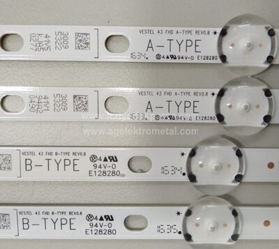 VESTEL 43 FHD A-TYPE , B-TYPE REV0.8 , VESTEL , 43HL500 , 43R5900FM , 43FA7300 , VES430UNDA-2D-N12 , 4 ADET LED ÇUBUK - 2
