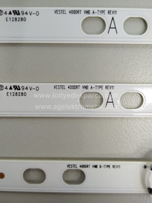 VESTEL , VES400UNDS-2D-N12 , 40SC5600 , 40FA5050 , 40FD5050 , 40R6010 , 40FA5050 , VESTEL 400DRT VNB A-TYPE , VESTEL 400DRT VNB B-TYPE , 3 ADET LED ÇUBUK - 2
