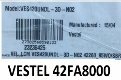 VESTEL , VES420UNDL-3D-N02 , VES420UNDL-2D-N03 , 42 3D SMART LED TV , 42FA8000 , 42FA7200, 42NX600 , 42R6010 , 42 VNB REDUCED A-TYPE REV0.1 , 42 VNB REDUCED C-TYPE REV0.1 , 6 ADET LED ÇUBUK - 2