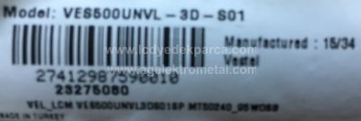 VESTEL , VES500UNVL-3D-S01 , VES500UNVL-S01 , VES500UNVA-2D-S01 , 50PF7175B , 50inch 7020PKG 72EA REV1.0 , REV 0.4 1 ADET LED ÇUBUK - 2