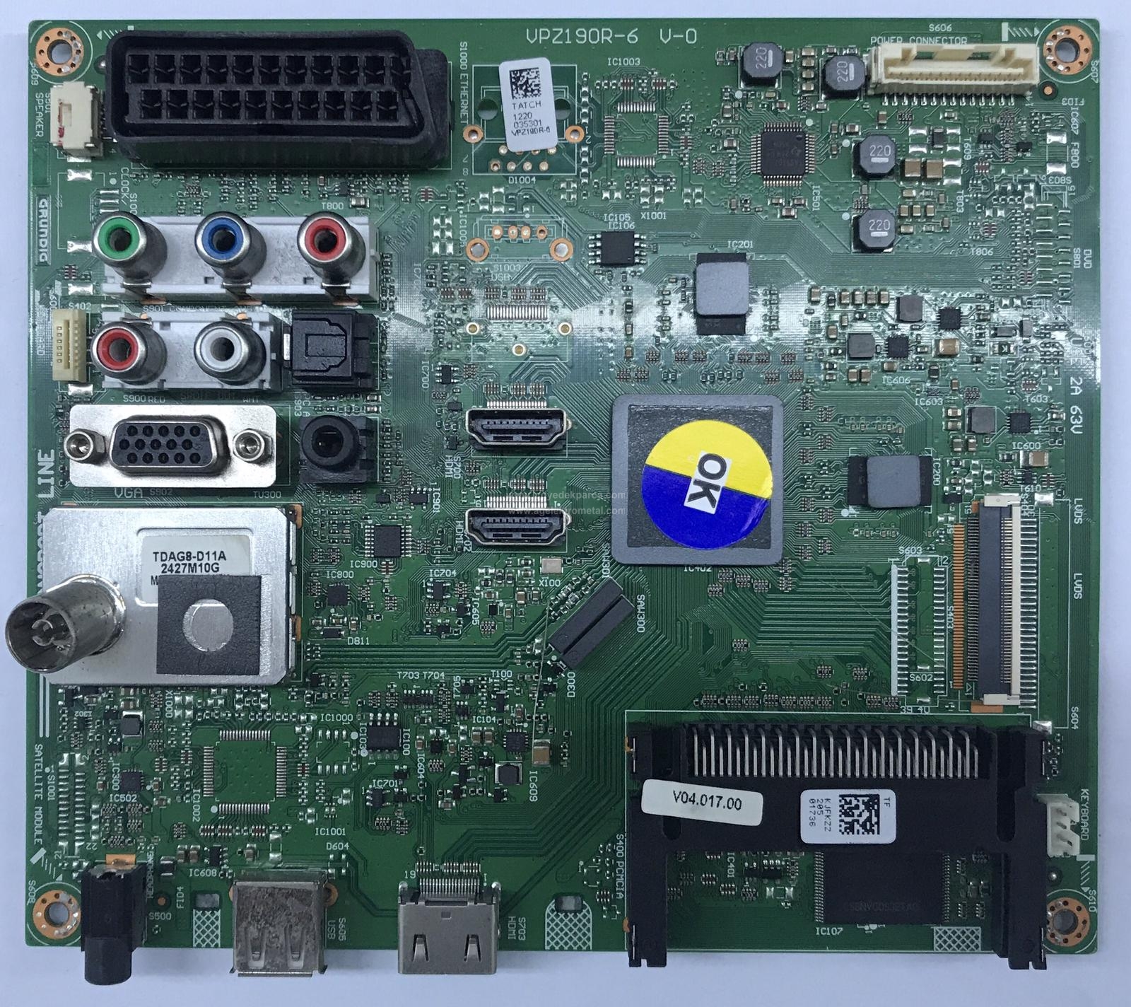 VPZ190R-6 , KJFKZZ , ARÇELİK , LC320EUN-SD-V1 , 32VLE6142 , Main Board , Ana Kart - 1