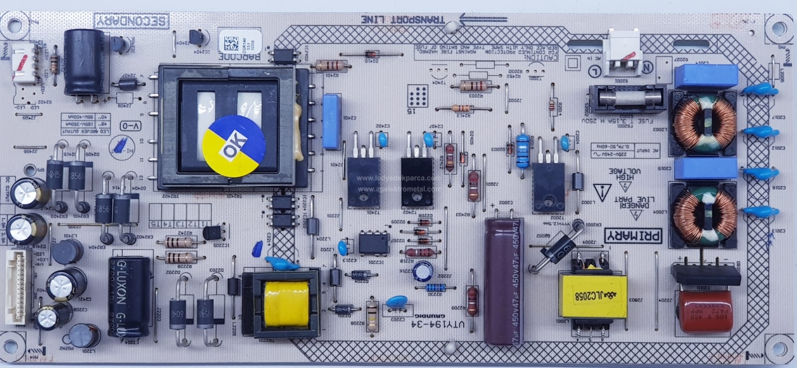 VTY194-34 , ZGR140 , ARÇELİK , 057D48-A68 , AL48L55314B , 057D48-A74 , LSC480HN03-A02 , Power Board , Besleme Kartı , PSU - 1