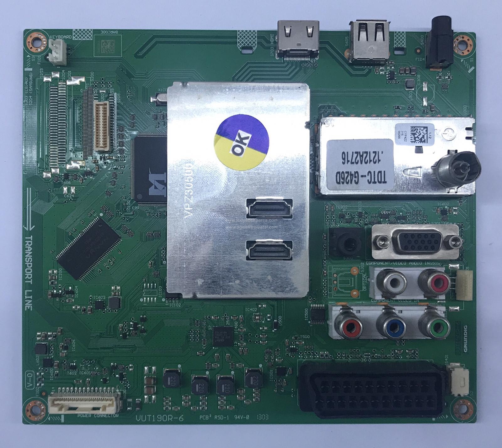 VUT190R-6 , CYF4ZZ , ARÇELİK , MT3151A05 , Main Board , Ana Kart - 1